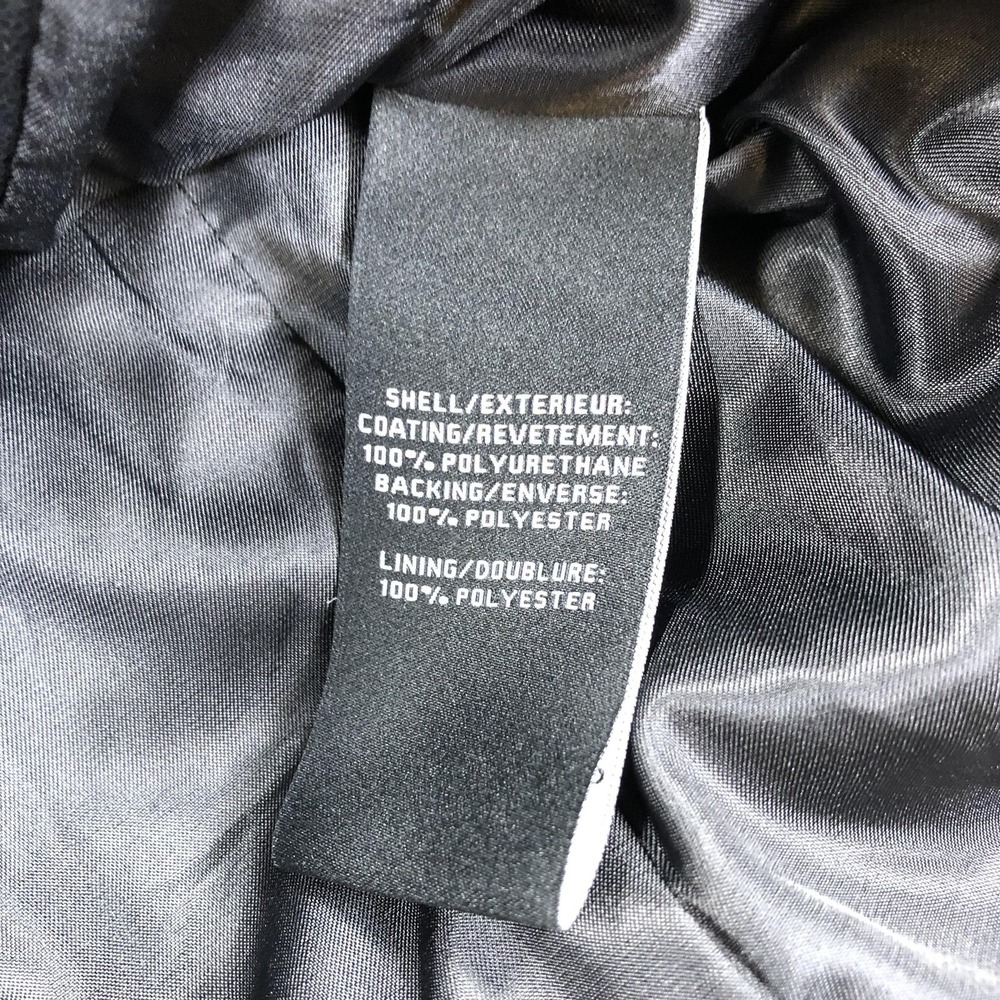 7 For All Mankind Blazer Womens M Black Faux Leather Double Breasted Military - Picture 7 of 15